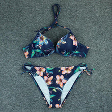 Load image into Gallery viewer, Push Up Bikini Floral Print Swimsuit Swimwear Women Bathing Suit Bikinis Set Brazilian Beach Female Wear Women's Bikini Swimsuits Floral Printed Bathing Suits for Women 2 Piece Bikini
