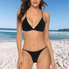 Load image into Gallery viewer, Push Up Bikini Set Swimsuits High Waist Swimwear Women Ribbed Bathing Suits Brazilian Bikinis Swimsuit for Women  Bottom Triangle Bikinis Top Bathing Suit
