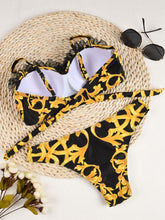 将图片加载到图库查看器，Push Up Bikinis Bikini Set Women High Waisted Bikini Set Athletic Two Piece Swimsuit Sporty Scoop Neck Bathing Suit For Teen Girls With Shorts High Waist Swimwear Women Swimsuit Female Swimming Suit Bathing Suit Print Bikini Set
