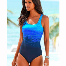 将图片加载到图库查看器，Push Up Swimwear Back One-piece Beach Bathing Suit Colorful Print One Piece Women Swimsuit  Women's Plunge Bathing Suit Strappy Mesh One Piece Swimsuit Tummy Control Swimwear
