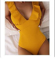 Load image into Gallery viewer, Push Up Women Bikinis Swimwear  Women's Bathing Suits Push Up Halter Bandage Bikini Floral Printing Swim Bottoms Two Piece Swimsuits Women Swimsuits Bathing Suit Halter  Leaf Print Beach Wear Plus Size
