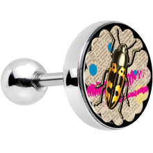 将图片加载到图库查看器，Newsprint Beetle Bug Tragus Cartilage Earring
