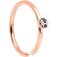 Load image into Gallery viewer, 20G 5/16 Clear Gem Rose Gold Tone IP Seamless Circular Ring
