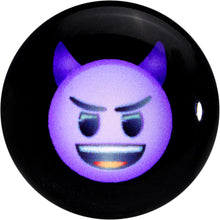 将图片加载到图库查看器，5/8 Licensed Purple Devil emoji Acrylic Double Flare Plug Set
