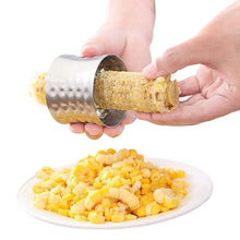 将图片加载到图库查看器，Quick Corn Cob Stainless Steel Cutter And Peeling Ring
