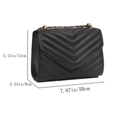 Load image into Gallery viewer, Quilted Pattern Flap Chain Square Bag
