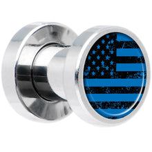 Load image into Gallery viewer, Blue American Flag Steel Screw Fit Plug Set 4G

