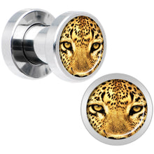 Load image into Gallery viewer, Full Color Leopard Eyes Steel Screw Fit Plug Set 4G
