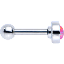 Load image into Gallery viewer, 16G 1/4 Pink Faux Opal Tragus Cartilage Earring 3 Pack Set
