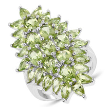 Load image into Gallery viewer, 8.89 Carat Genuine Peridot .925 Sterling Silver Ring
