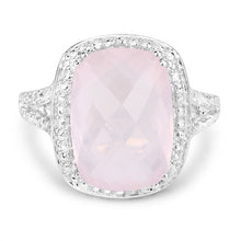 Load image into Gallery viewer, 5.80 Carat Genuine Rose Quartz .925 Sterling Silver Ring
