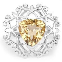 将图片加载到图库查看器，5.71 Carat Genuine Citrine .925 Sterling Silver Ring
