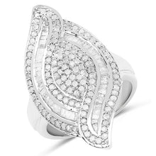 Load image into Gallery viewer, 1.22 Carat Genuine White Diamond .925 Sterling Silver Ring
