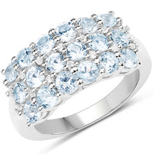 Load image into Gallery viewer, 2.29 Carat Genuine Blue Topaz &amp; White Topaz .925 Sterling Silver Ring
