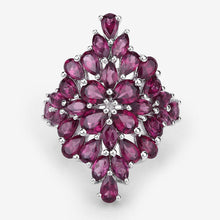 Load image into Gallery viewer, 7.52 Carat Genuine Rhodolite .925 Sterling Silver Ring
