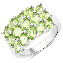 Load image into Gallery viewer, 3.45 Carat Genuine Peridot .925 Sterling Silver Ring
