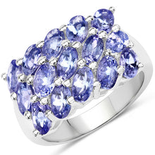 Load image into Gallery viewer, 3.75 Carat Genuine Tanzanite .925 Sterling Silver Ring
