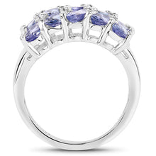 Load image into Gallery viewer, 3.75 Carat Genuine Tanzanite .925 Sterling Silver Ring
