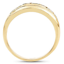 将图片加载到图库查看器，14K Yellow Gold Plated 1.26 Carat Genuine Green Sapphire .925 Sterling Silver Ring

