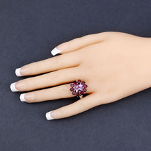 将图片加载到图库查看器，5.65 Carat Genuine Amethyst and Rhodolite .925 Sterling Silver Ring
