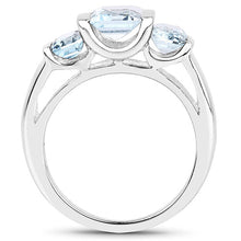 Load image into Gallery viewer, 3.21 Carat Genuine Blue Topaz .925 Sterling Silver Ring
