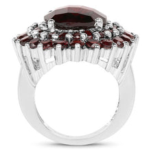 Load image into Gallery viewer, 9.90 Carat Genuine Garnet .925 Sterling Silver Ring
