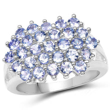 将图片加载到图库查看器，2.03 Carat Genuine Tanzanite .925 Sterling Silver Ring
