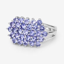 将图片加载到图库查看器，2.03 Carat Genuine Tanzanite .925 Sterling Silver Ring
