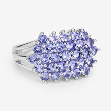 将图片加载到图库查看器，2.03 Carat Genuine Tanzanite .925 Sterling Silver Ring
