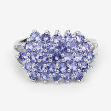 将图片加载到图库查看器，2.03 Carat Genuine Tanzanite .925 Sterling Silver Ring
