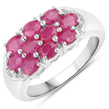 将图片加载到图库查看器，2.20 Carat Genuine Ruby .925 Sterling Silver Ring
