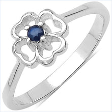 Load image into Gallery viewer, 0.07 Carat Genuine Blue Sapphire .925 Sterling Silver Ring
