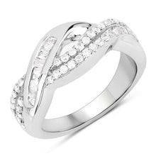 Load image into Gallery viewer, 0.47 Carat Genuine White Diamond .925 Sterling Silver Ring
