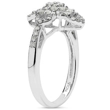 Load image into Gallery viewer, 0.63 Carat Genuine White Diamond &amp; Yellow Diamond .925 Sterling Silver Ring
