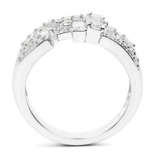 Load image into Gallery viewer, 0.60 Carat Genuine White Diamond .925 Sterling Silver Ring
