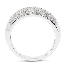 Load image into Gallery viewer, 0.96 Carat Genuine White Diamond .925 Sterling Silver Ring
