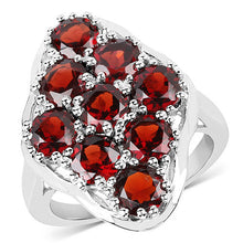 Load image into Gallery viewer, 5.22 Carat Genuine  Garnet .925 Sterling Silver Ring
