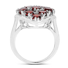 Load image into Gallery viewer, 5.22 Carat Genuine  Garnet .925 Sterling Silver Ring
