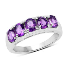 将图片加载到图库查看器，1.70 Carat Genuine  Amethyst .925 Sterling Silver Ring
