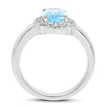 Load image into Gallery viewer, 2.58 Carat Genuine  Blue Topaz and White Topaz .925 Sterling Silver Ring
