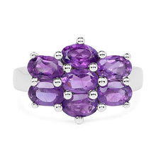 Load image into Gallery viewer, 3.01 Carat Genuine  Amethyst .925 Sterling Silver Ring
