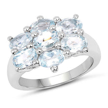 Load image into Gallery viewer, 3.57 Carat Genuine  Blue Topaz .925 Sterling Silver Ring
