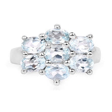 Load image into Gallery viewer, 3.57 Carat Genuine  Blue Topaz .925 Sterling Silver Ring
