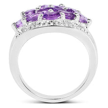 Load image into Gallery viewer, 1.91 Carat Genuine  Amethyst .925 Sterling Silver Ring
