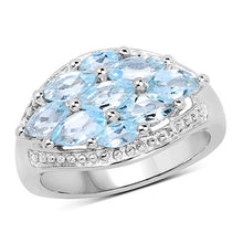 Load image into Gallery viewer, 2.50 Carat Genuine  Blue Topaz .925 Sterling Silver Ring
