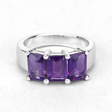 Load image into Gallery viewer, 2.85 Carat Genuine Amethyst .925 Sterling Silver Ring
