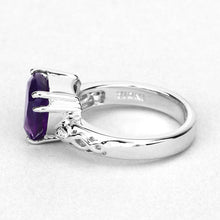 Load image into Gallery viewer, 2.71 Carat Genuine Amethyst and White Topaz .925 Sterling Silver Ring

