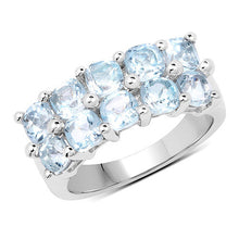 将图片加载到图库查看器，3.60 Carat Genuine  Blue Topaz .925 Sterling Silver Ring
