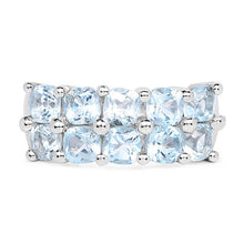 将图片加载到图库查看器，3.60 Carat Genuine  Blue Topaz .925 Sterling Silver Ring
