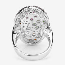 将图片加载到图库查看器，5.01 Carat Genuine Multi Stones .925 Sterling Silver Ring
